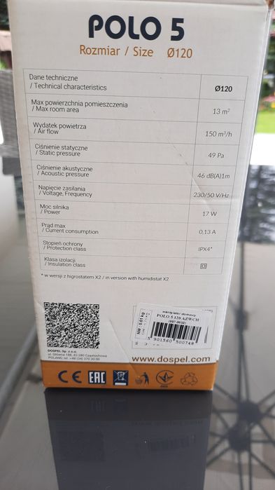 Wentylator Dospel AŻWCH Polo5