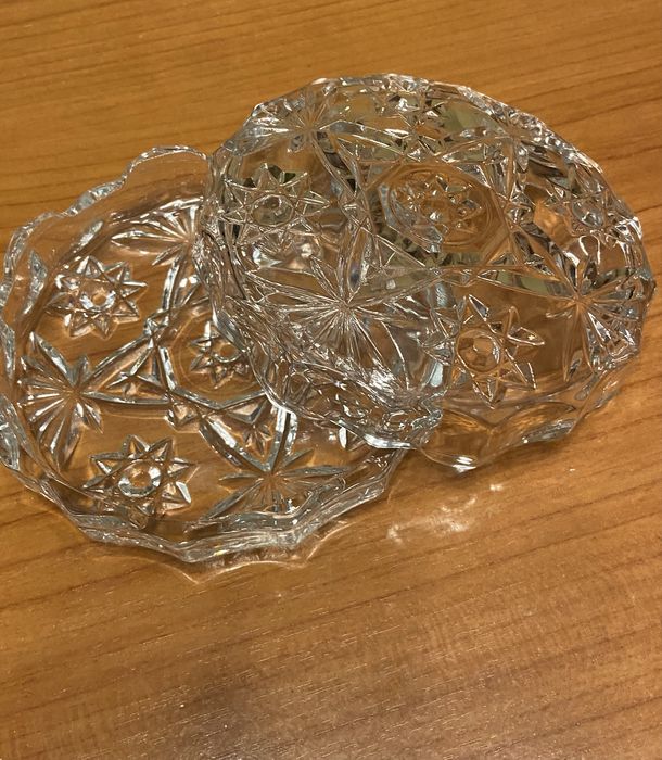 Guarda-joias em vidro com efeito de estrelas – 13 cm