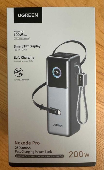 nowy powerbank ugreen nexode pro 200W 25000MAh