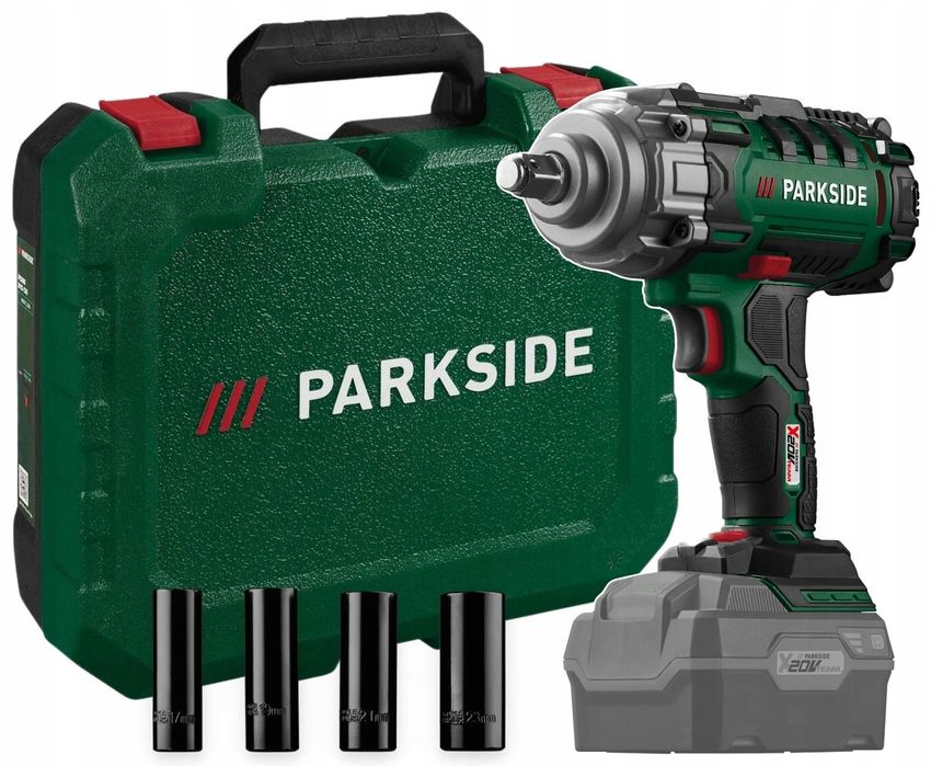 Klucz udarowy parkside 20v z walizką i nasadkami