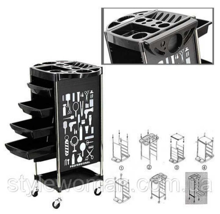 Тележка парикмахерская высота 90cм