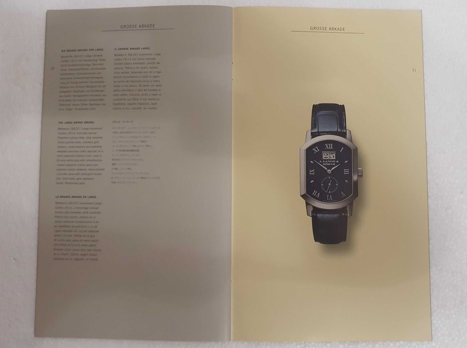 A. Lange & Sohne - Catálogo / Livro de Relógios Premium - 2002