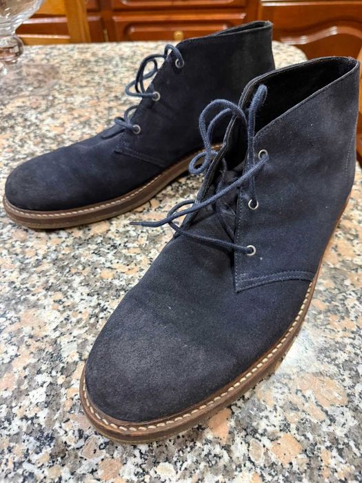 Botas camurça marinho homem 46