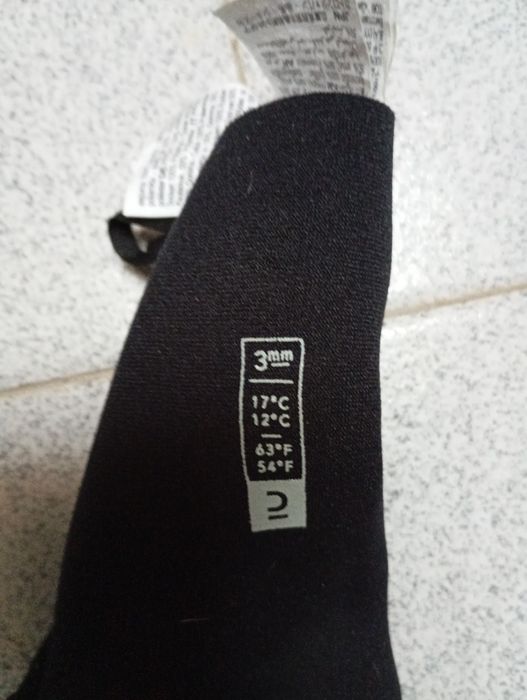 Fato de SURF Homem 100 Neoprene 4/3 mm homem preto - OLAIAN