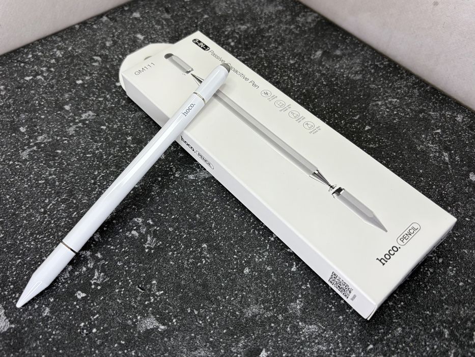 Стилус HOCO GM111 Білий Pencil 3в1 для смартфонів та планшетів Apple