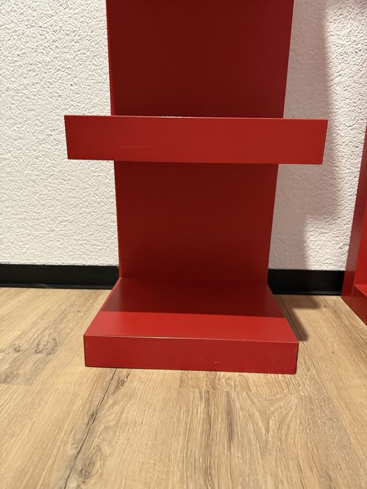 Półka scienna czerwona ikea lack 30x190