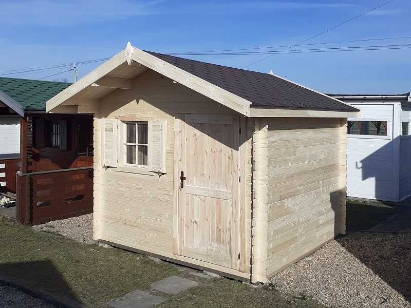 DOMEK GRZEŚ 3x3m Ogrodowy Gospodarczy BAL 28mm Podłoga BEZ POZWOLENIA