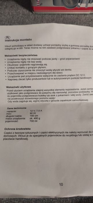 Czajnik turystyczny podgrzewacz