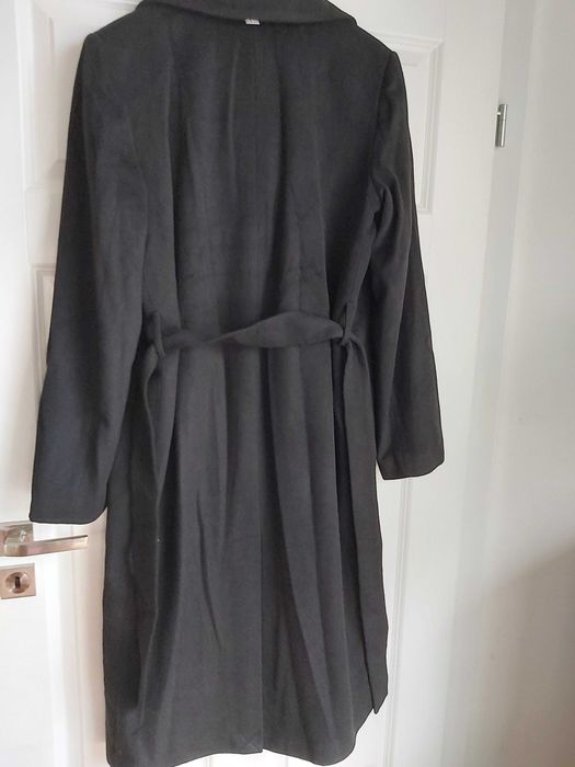 Nowy oryginalny wełniany plaszcz GUESS czarny L eu44