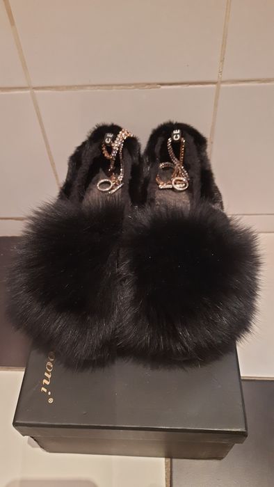Балетки, туфли, ICE  iceberg, мех норка-кролик