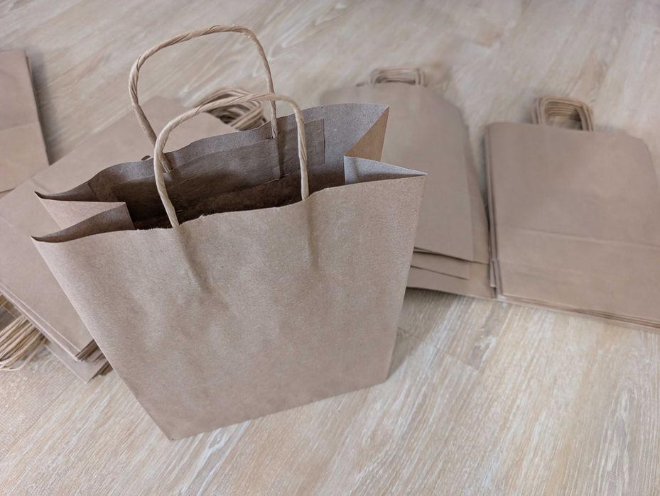 Sacos de papel Kraft com e sem asas