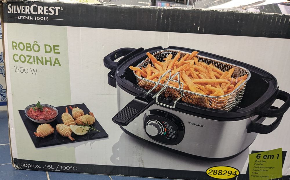 SILVERCREST Robô de cozinha 6 em 1, Panela Multifunções 1500W, NOVO