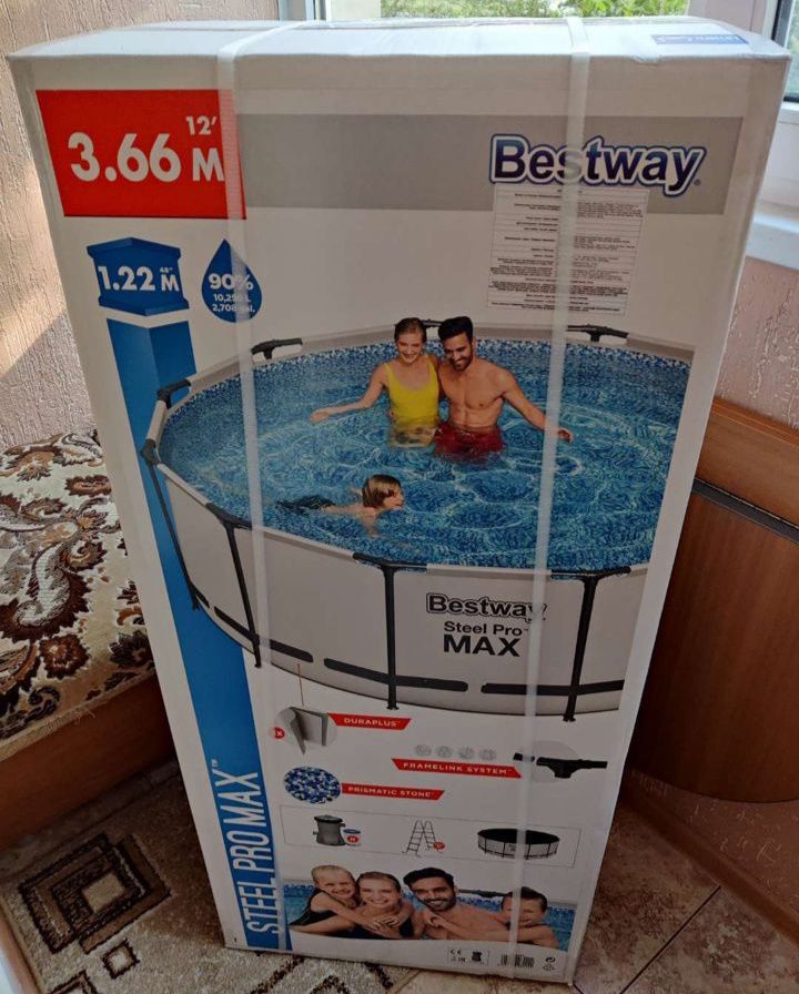 Бассейн 366х122 Bestway Steel Pro Max: 7 000 грн. - Водні види спорту ...