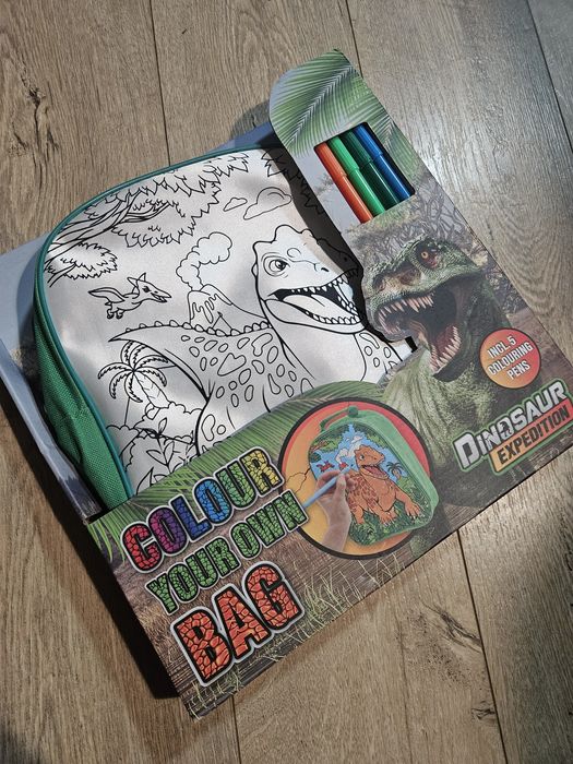 Plecak do malowania dla dziecka dinozaur