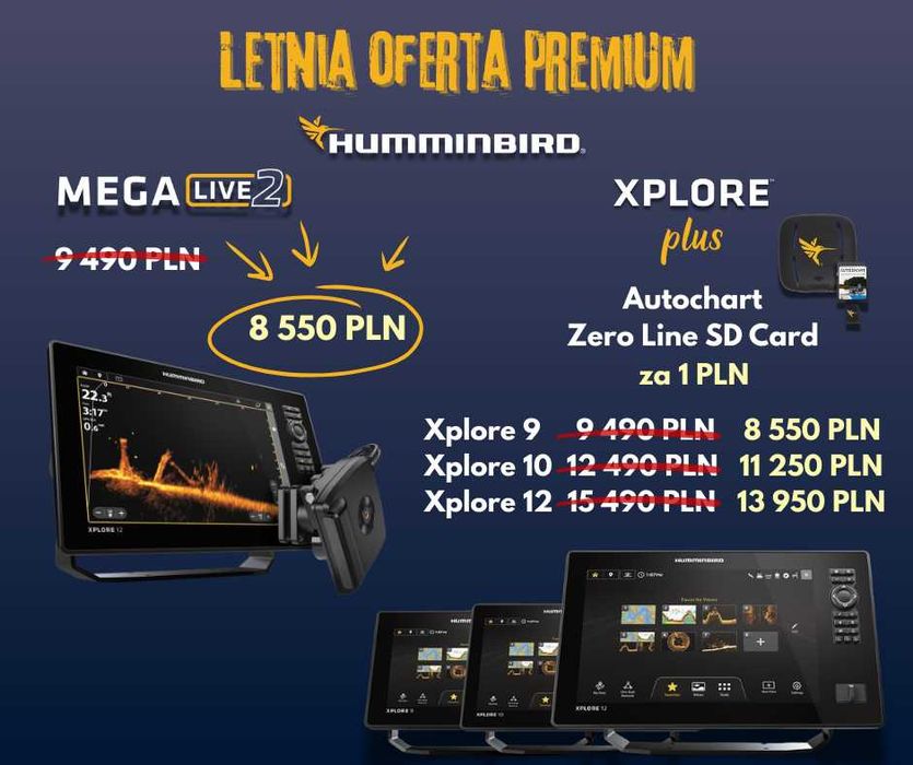 Echosonda Humminbird Mega Live 2 do łowienia i obserwacji LIVE