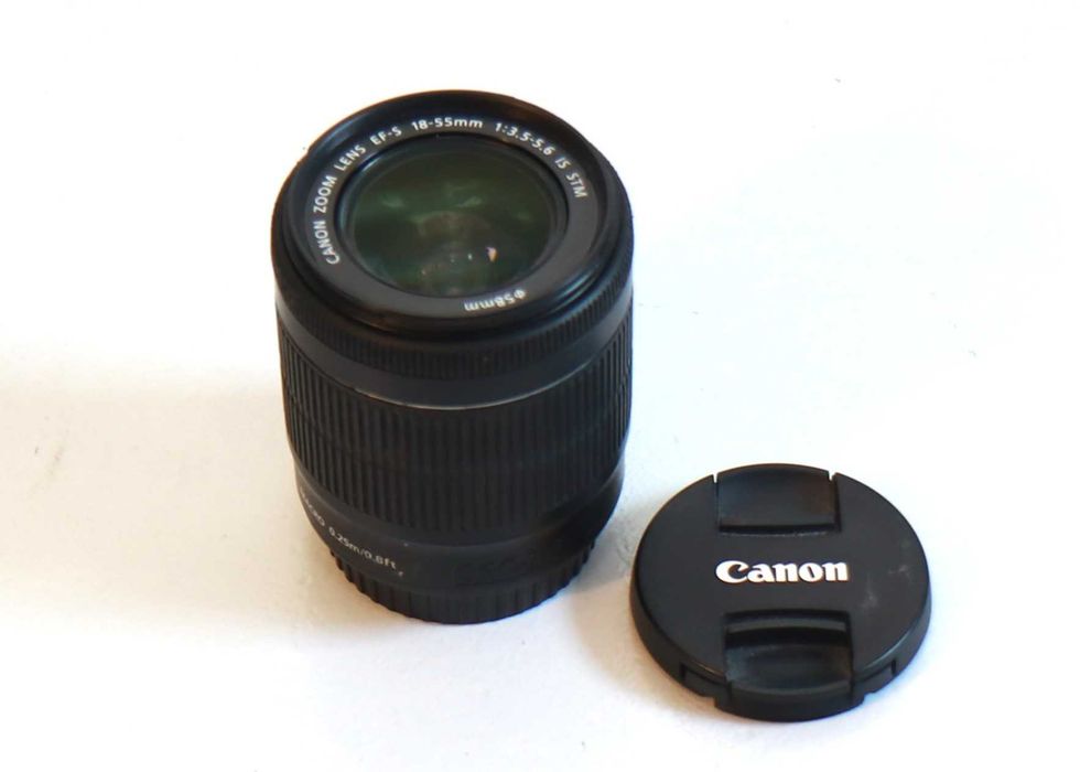 Lente Canon 18-55mm STM objetiva em bom estado