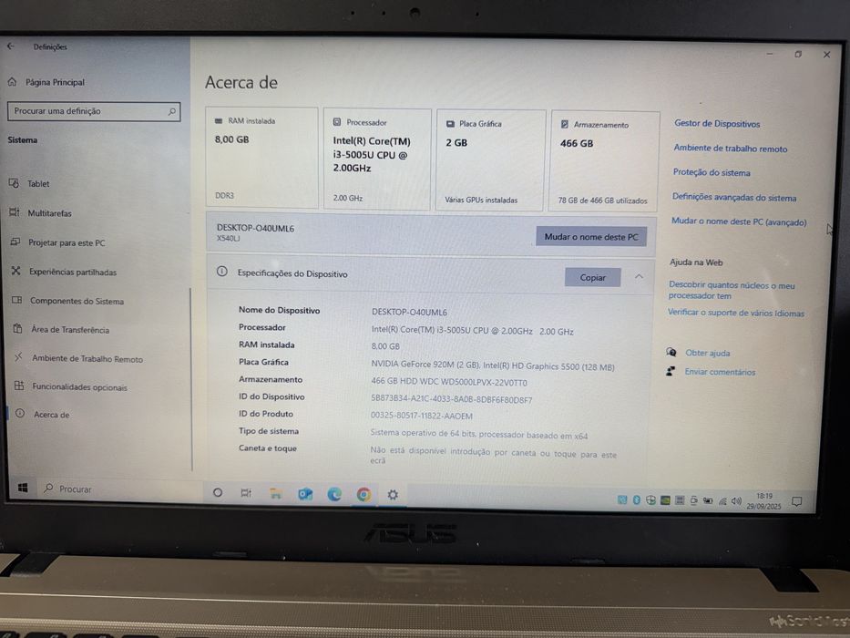 Portatil Asus 8gb RAM