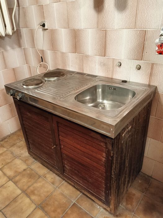 zlewozmywak stal nierdzewna z kuchenka elektryczna ociekacz szafka
