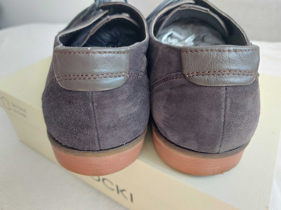 Granatowe półbuty zamszowe Jones Bootmaker „Arkin” Skóra naturalna, rozmiar 43 (UK 9) stan bardzo dobry
