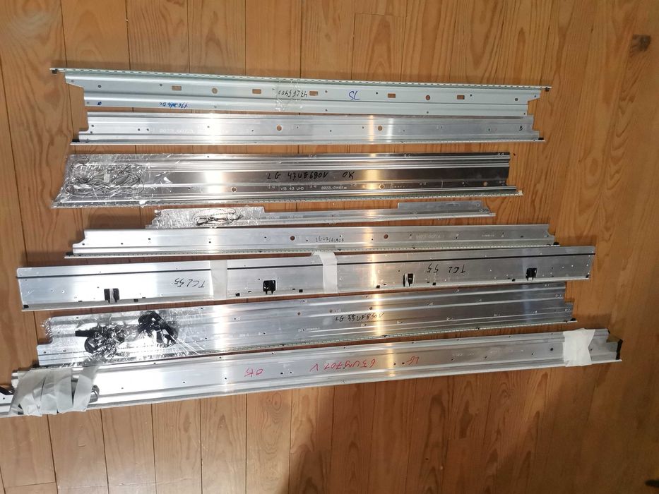 Réguas (barras) de leds  de tvs com tela partida mas funcionais