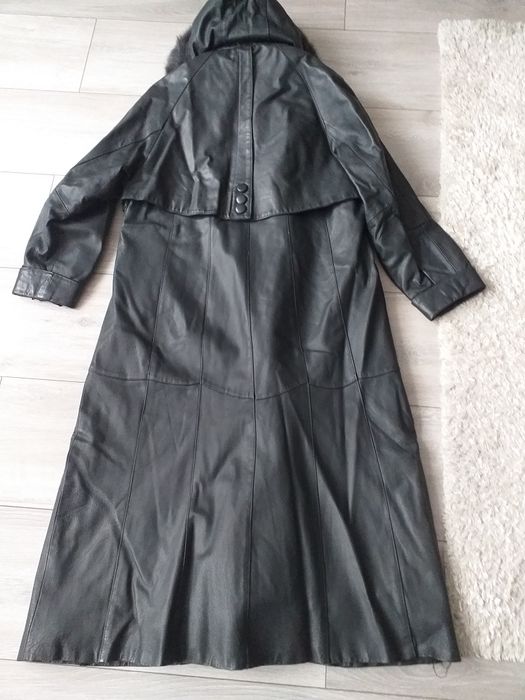 Płaszcz długi z naturalnej skóry 46/48 XXXL