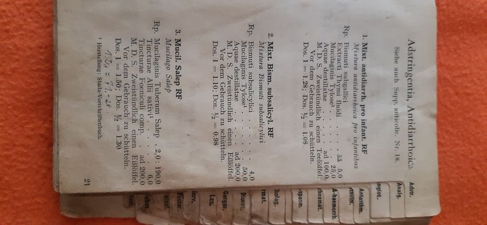 Przepisy do receptury aptecznej 1940r.