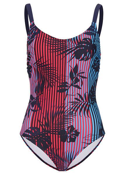 B.P.C kostium jednoczęściowy granatowy w liście 42