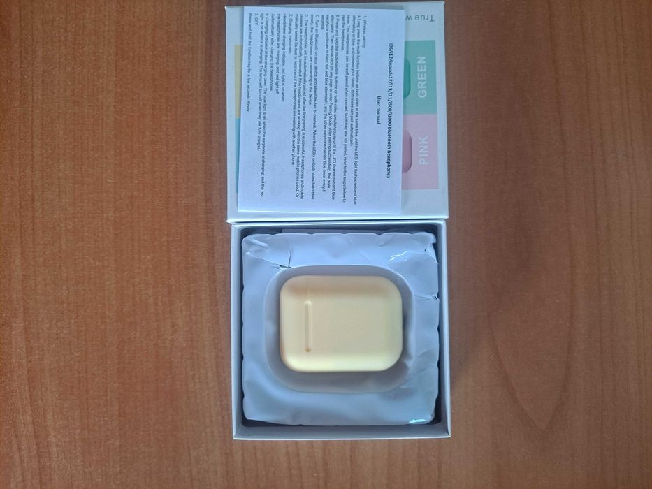 Inpods 12 Zestaw słuchawkowy Bezprzewodowe słuchawki Żółte