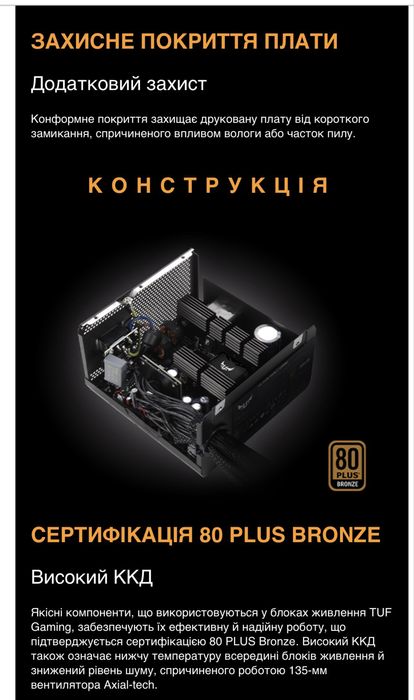 Блок живлення Asus Tuf Gaming 750W