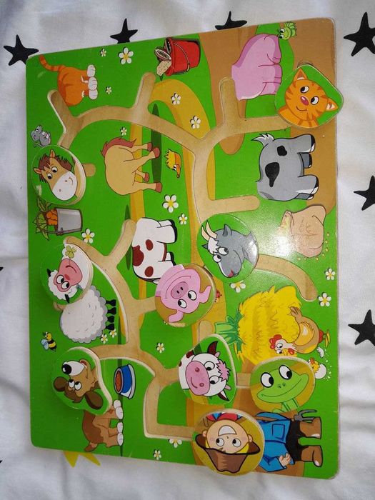 Пальчиковий лабіринт Classic. Від 2 років. Дерев'яні пазли-тваринки