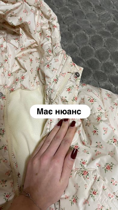 Тепла Куртка та шапка зріст 98 на дівчинку
