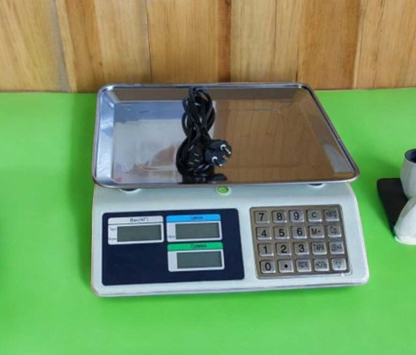 Торгівельні ваги Kitchen tech kt218, торговые весы 6 вольт 50 кг