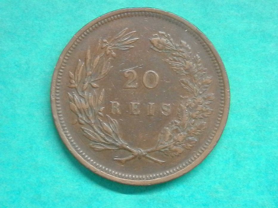 1159 - Carlos I: 20 réis 1892 bronze, por 3,00
