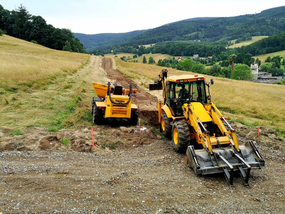 Usługi koparko-ładowarka, roboty ziemne, Koparka, Prace ziemne