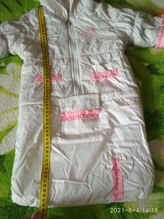 0-2 роки. Комбінезон конверт еврозима,  костюм на дівчинку