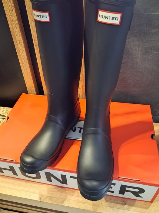 Hunter  Hunter Original Tall Matte Botki kalosze Czarne Damskie  Nr 42
