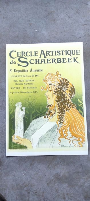 Piękny plakat Secesja Wystawa Sztuki