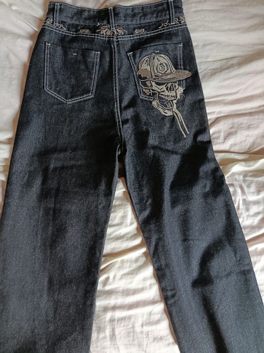 джинси jnco style штани джинко baggy, джинси широкі з черепом