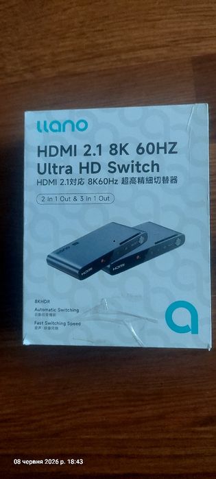 Перемикач ILANO HDMI 2.1  8K  60HZ