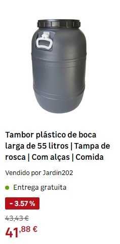 2 Bidons de 120 L Azuis + 1 de 70 L Preto • Todos com Asas e Vedantes