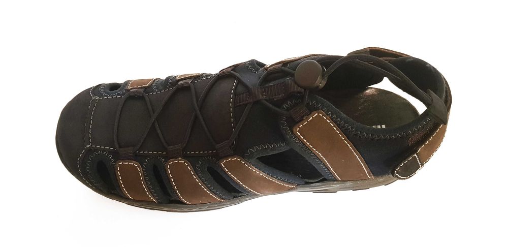 Sandały męskie Manitu skóra trekkingowe brown/navy r 40,41,44,45