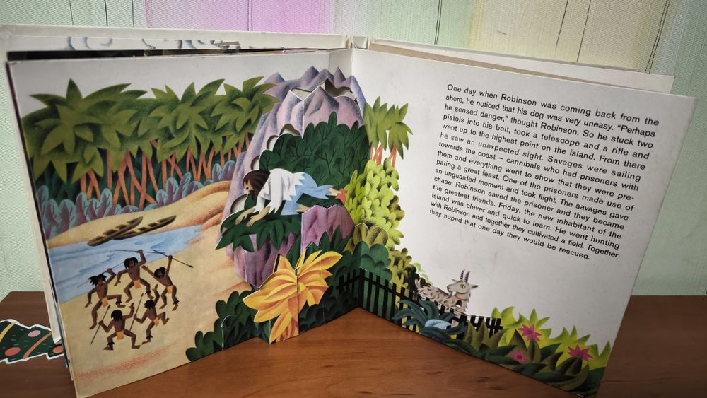 Дитяча книга Робін Крузо на англійській 1975 рік Чехословаччина