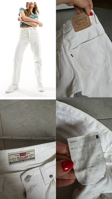 Классические белые джинсы levi's 30/32
