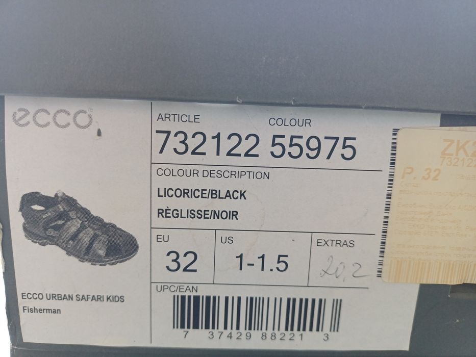 Cандалії ECCO Urban Safari Kids с закритим носком розмір 32