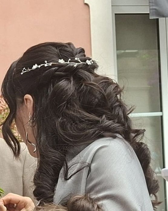 Fio de cabelo para penteado de noiva