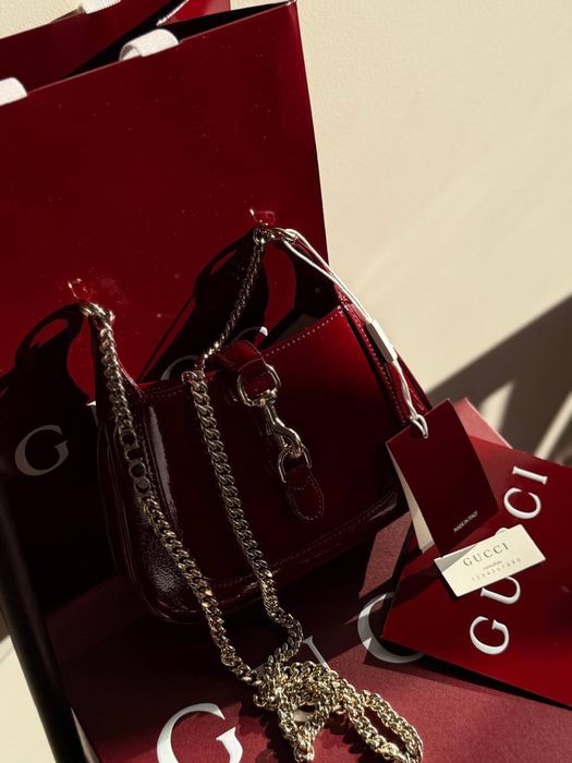 НАЯВНІСТЬ Червона | бордо сумка Jackie Notte від Gucci | 1:1