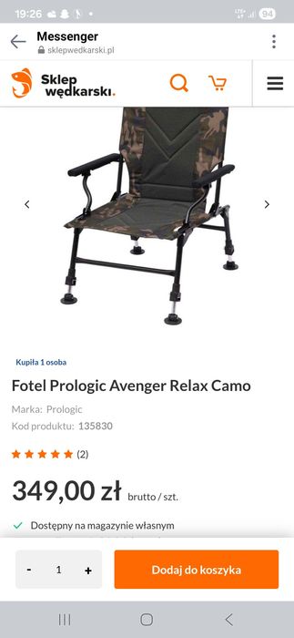 Fotel wędkarski Prologic