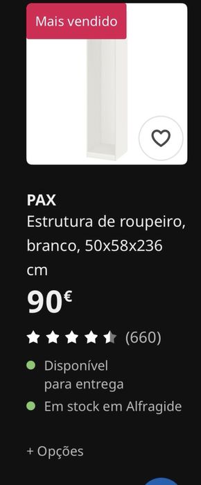3 modulos roupeiro PAX Ikea Preto Castanho