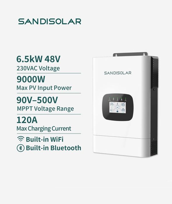 Гібридний сонячний інвертор SANDISOLAR SD PRO 6.5кВт