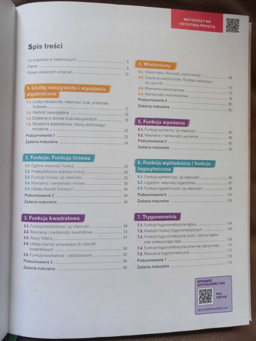 Vademecum Matematyka poziom rozszerzony Teraz matura Nowa Era